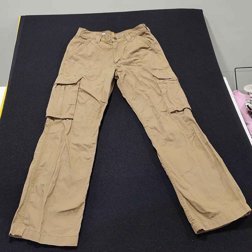 Carhartt Men's Relaxed Fit Straight Force Tan Cargo Pants, 30x30 - Picture 1 of 13